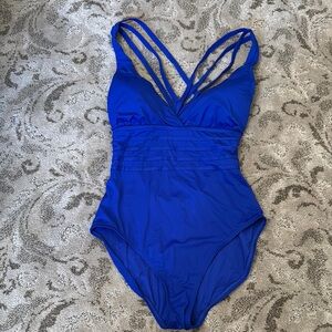 Vibrant Blue Strappy Swimsuit